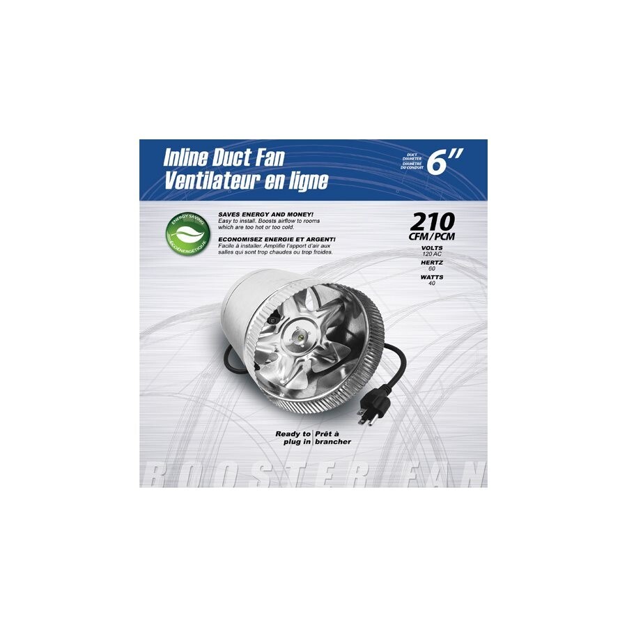 VORTEX FAN INLINE AXIAL TUBE 6'' 210 CFM