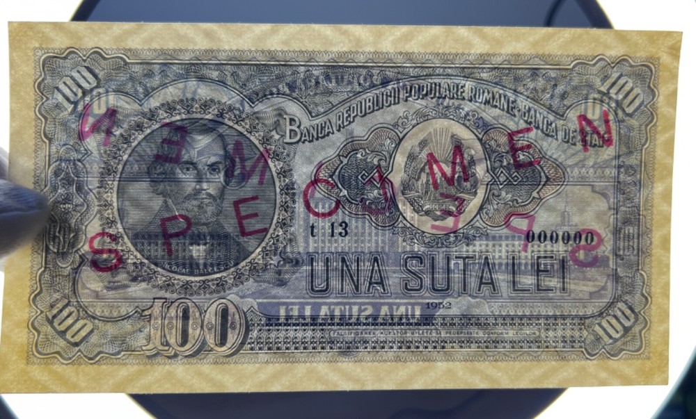 Romania 100 lei 1952 Specimen
