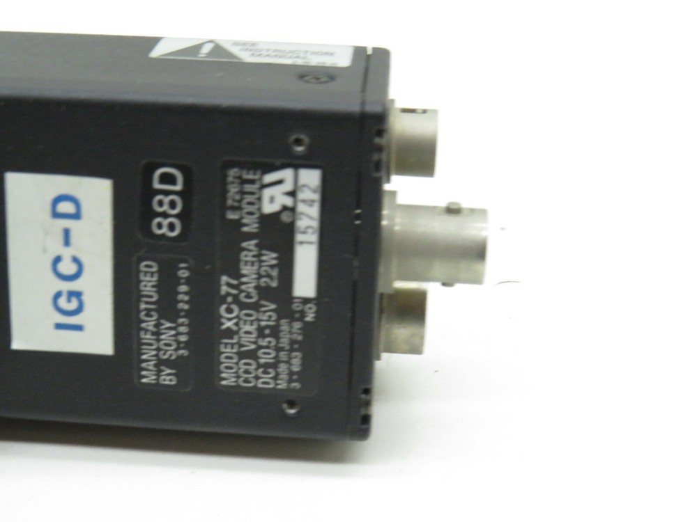 Sony XC-77 Indsutrial CCD Video Camera Module With 3" Mounting Arm Bracket