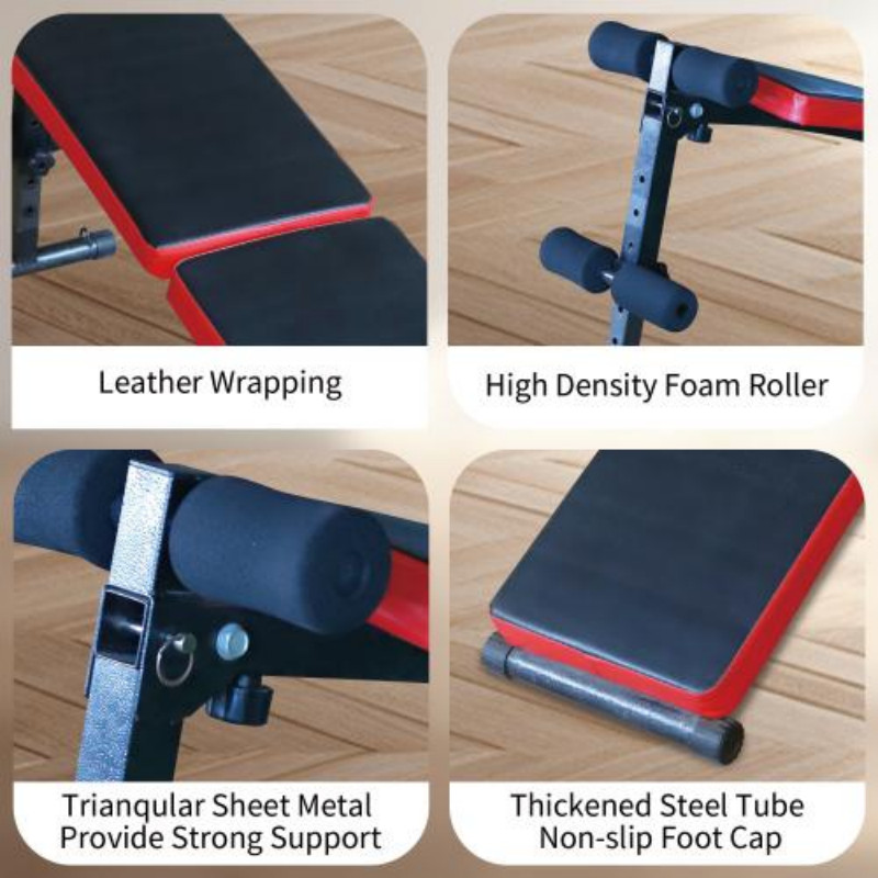Adjustable Foldable Utility Bench for Home Gym & Strength Training