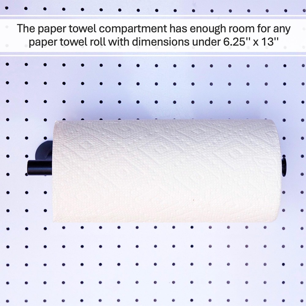 Peg Board Paper Towel Holder for Pegboard Peg Board Accessory Kit with Heavy ...