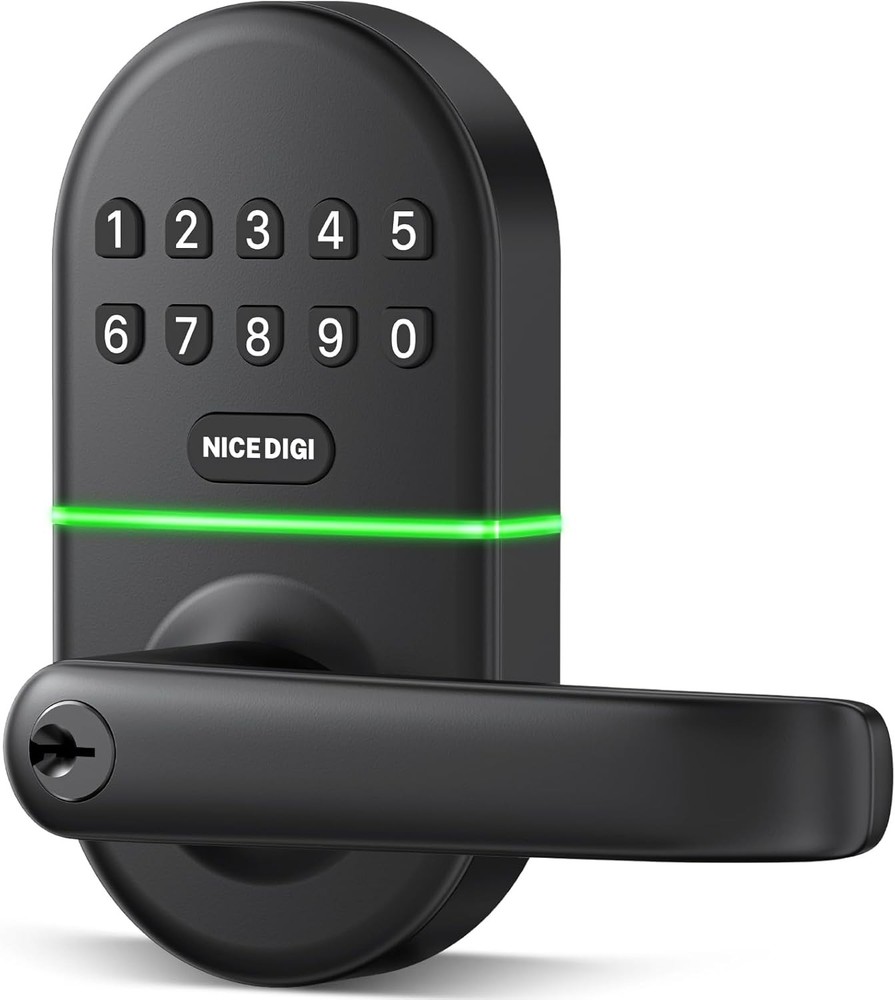 Door Lock with Handle: Keyless Entry Smart Lock for Front Door