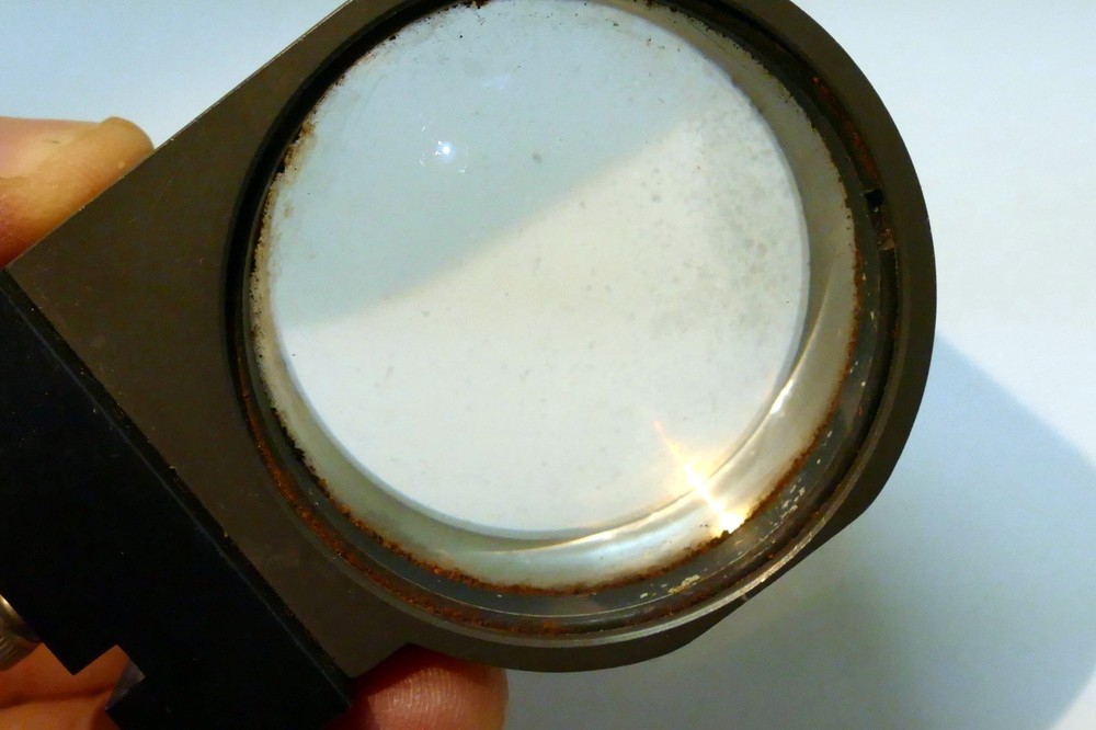 Microscope Optics Magnifier Accessory - Attachment 2" glass OD