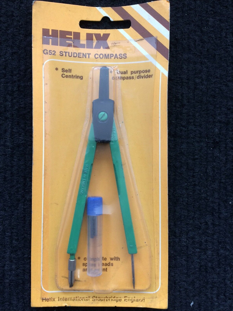 Vintage Helix G52 Student Compass Green