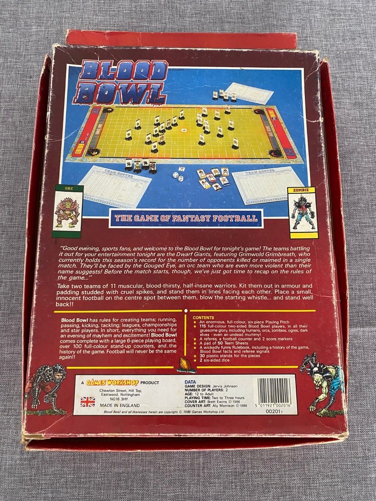 GW Blood Bowl ( Red Box) Box VG/EX