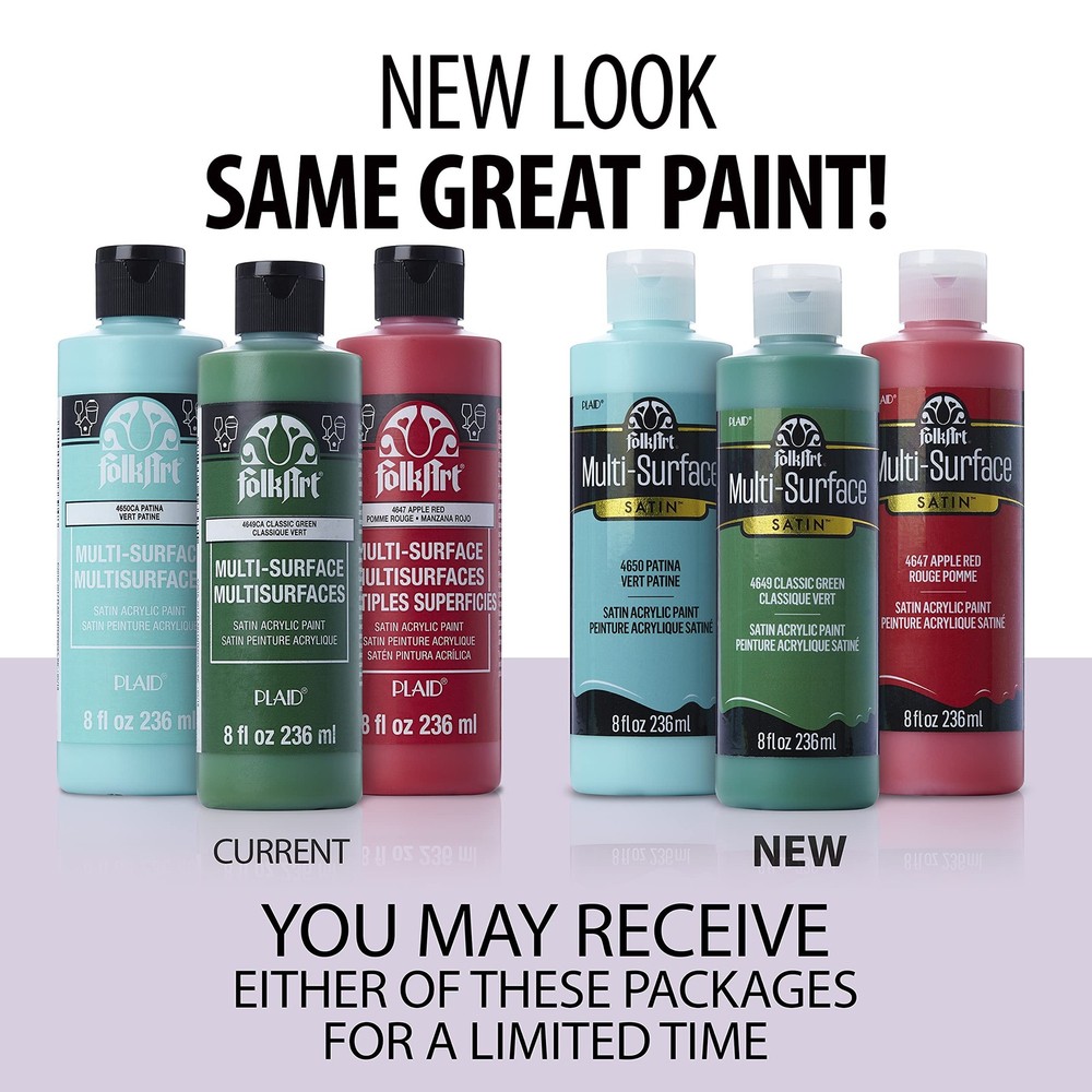 Multi Surface Specialty Effect Paint in Assorted Colors 8 oz, Metallic Sterli...