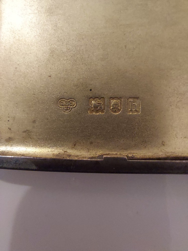 Antique Solid Silver English Cigarette Case 1823 Heavy 165,52gr Hallmarks