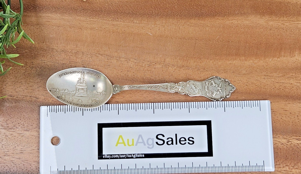 Sterling Silver JOHNSTOWN FLOOD "Unknown Dead" Plot Pennsylvania Souvenir Spoon