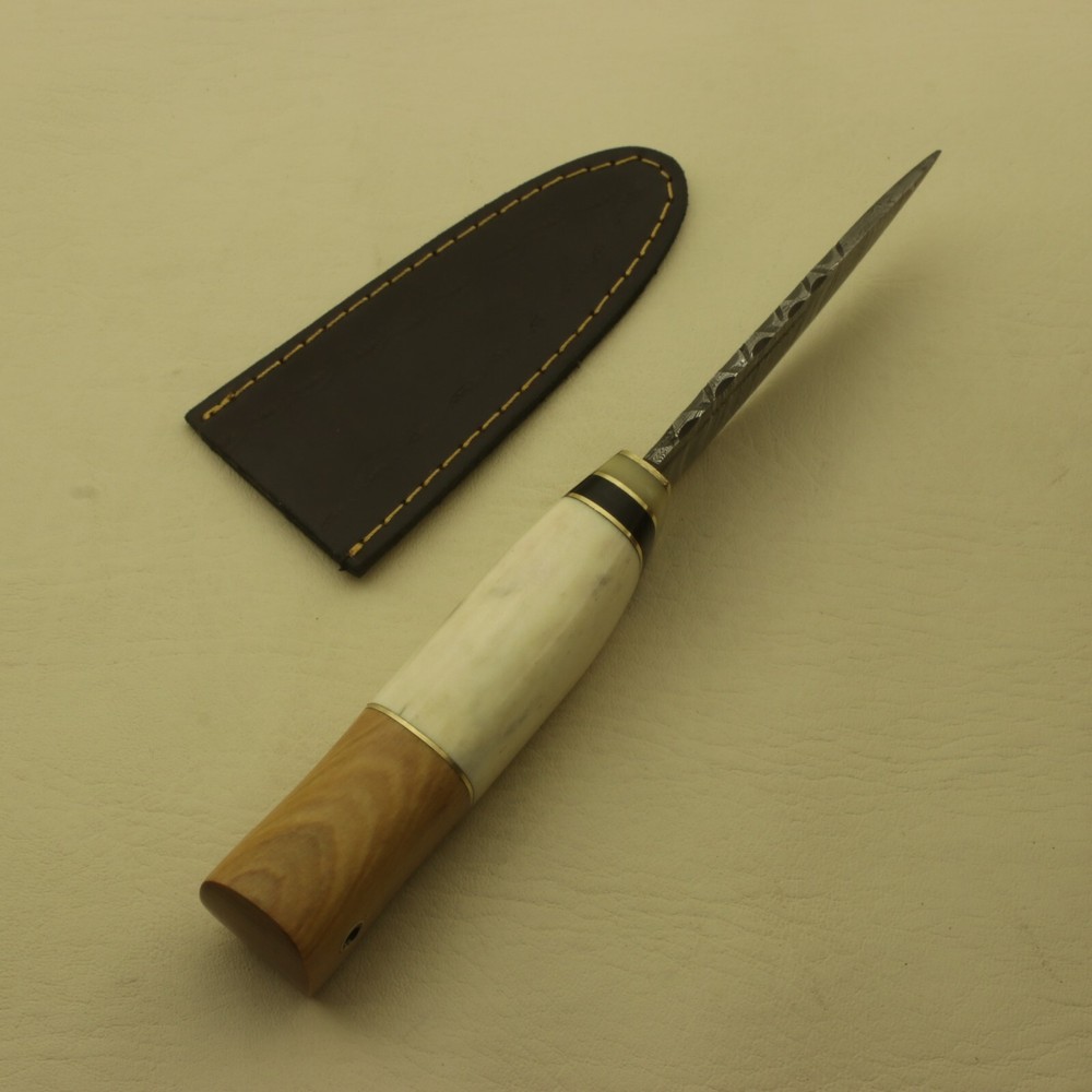 8 inches Celtic Scottish Dirk SGIAN DUBH DAGGER Bone Handle Knife.