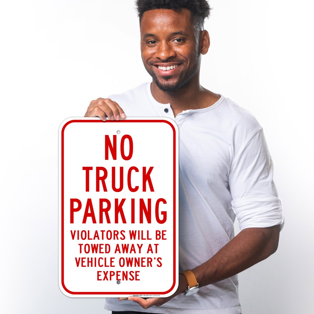 No Truck Parking Sign,
