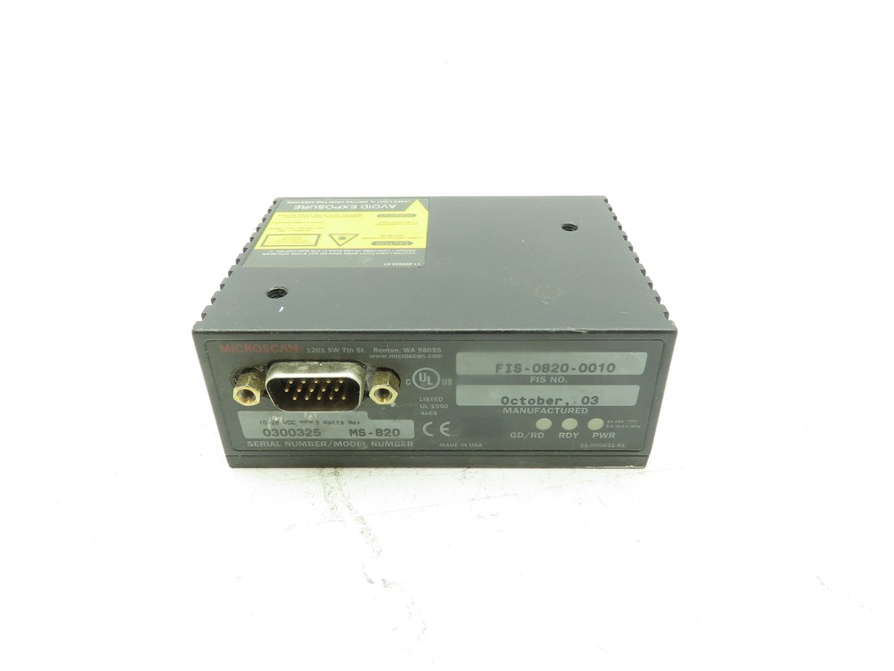 Microscan 820 Fixed Barcode Scanner Raster Medium FIS-0820-0010