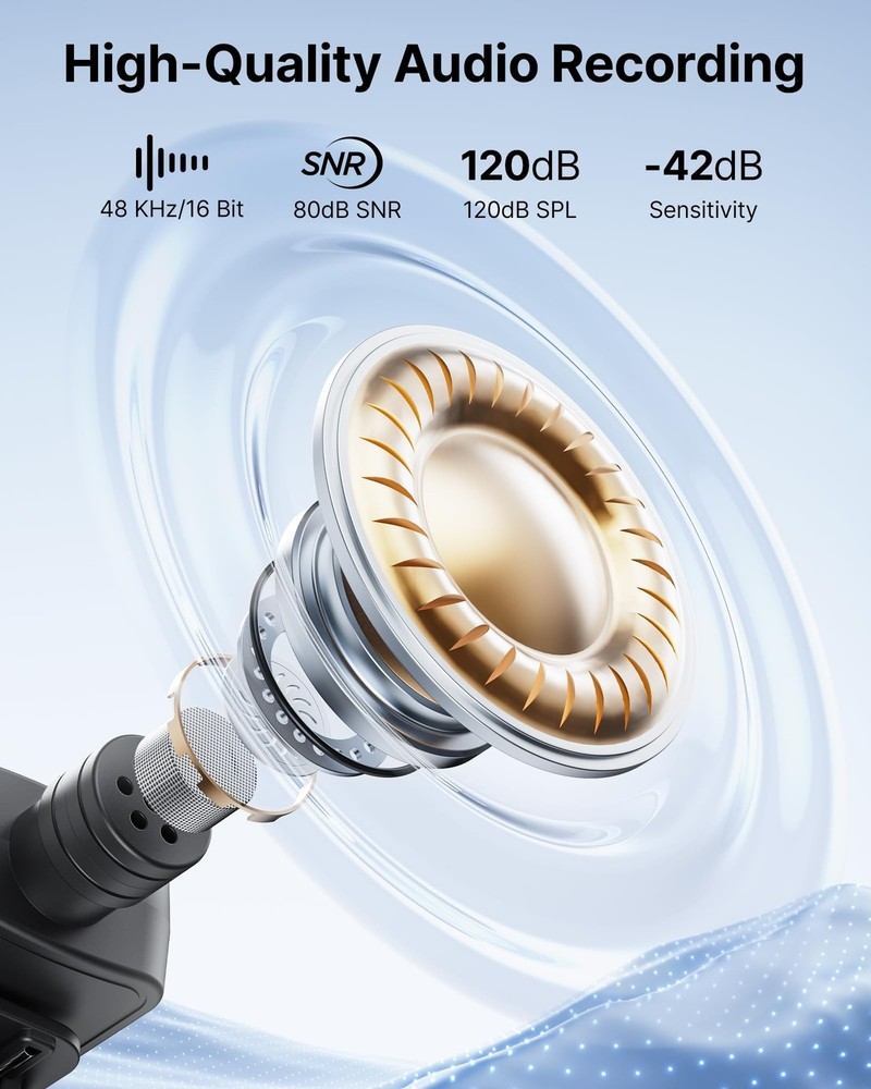 BOYA V30 Wireless Lavalier Microphone for iPhone/Android/PC/Laptop with USB-C...