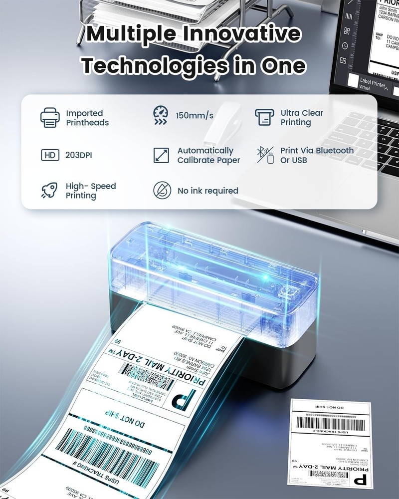 Phomemo Bluetooth Thermal Printer for Shipping Package for Amazon, Ebay, Shopify