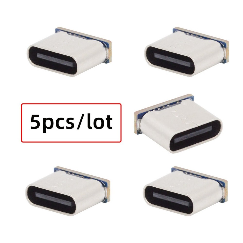 5 Pack Micro USB 5Pin to USB C Socket Port Repair Replacement Solder Adapter