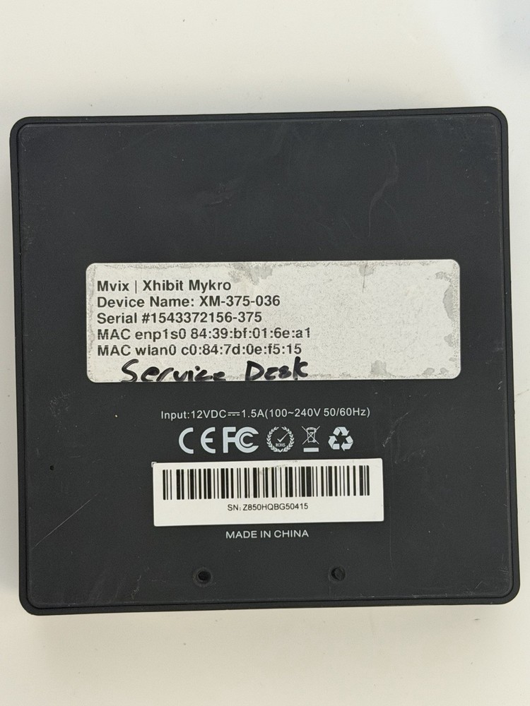 Mvix Xhibit Mykro Networkable System XM-375-036