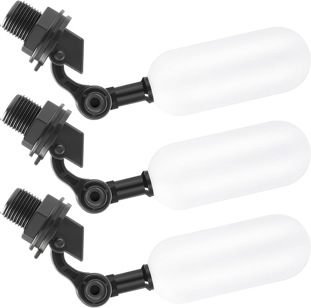 3 Pcs Float Ball Valve, 1/2 Inch Automatic Fill Pool Float Valve with Adjustable