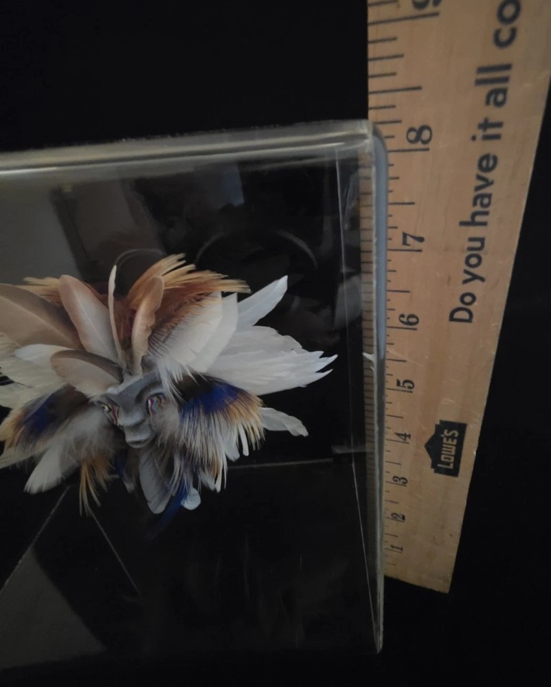 (004) Robert Shields SIGNED Artisan Feathered Tribal Mask