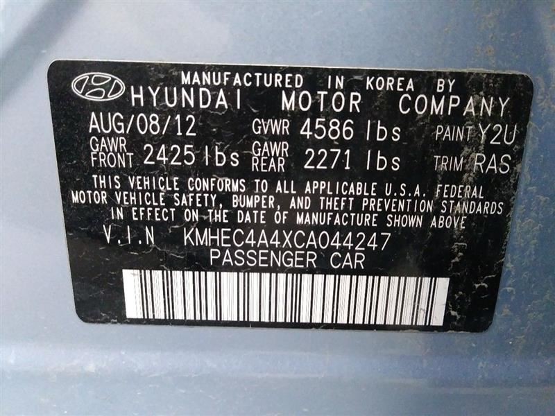 SONATA 2012 Headrest 322687