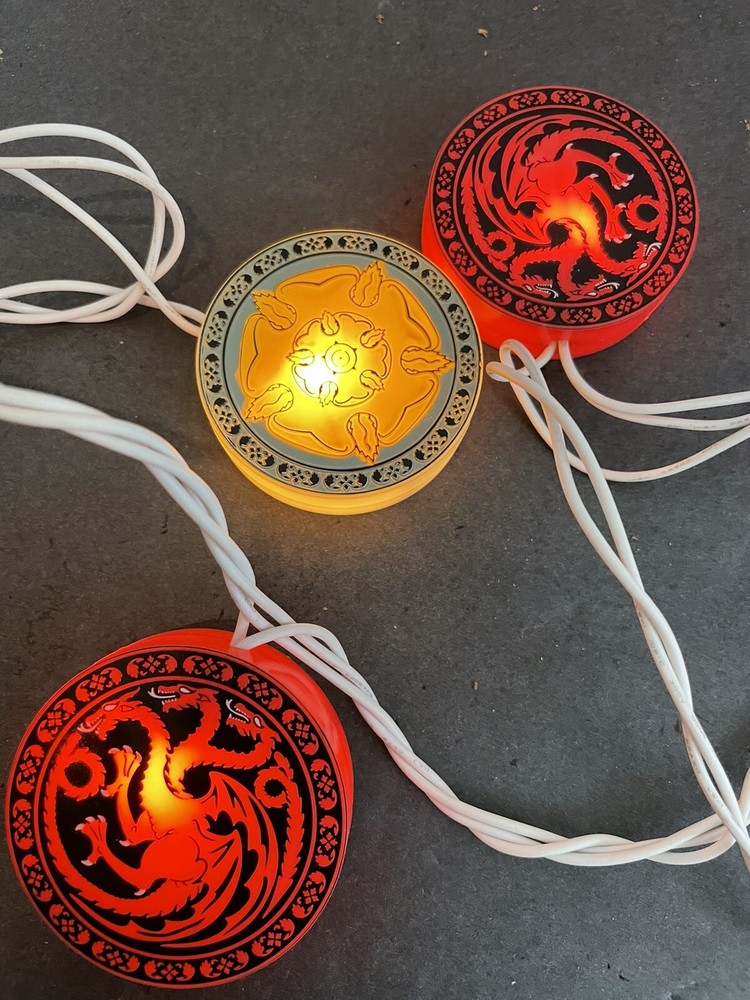 10' String Lights GOT Dragons INDOOR OUTDOOR Good Working Condition Preowned
