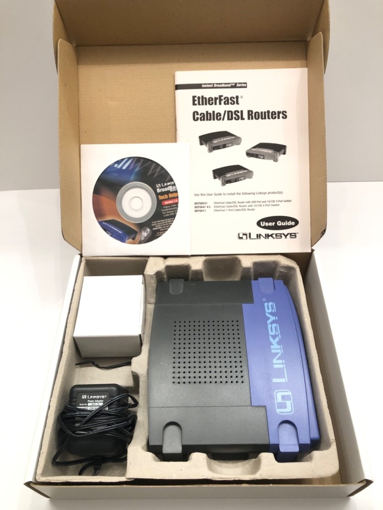 Linksys EtherFast Cable/DSL Router 4-Port 10/100 Switch - Model BEFSR42 V.2
