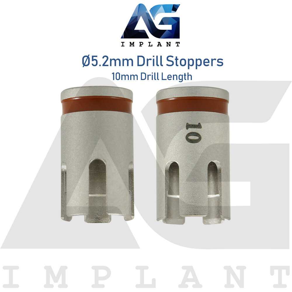 5 Drill Stoppers Ø5.2mm & Drill Set External Irrigation Sur gical Dental Tool
