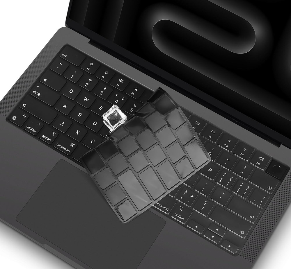 Black Silicone Keyboard Cover Ultra Thin Waterproof Dustproof Protector