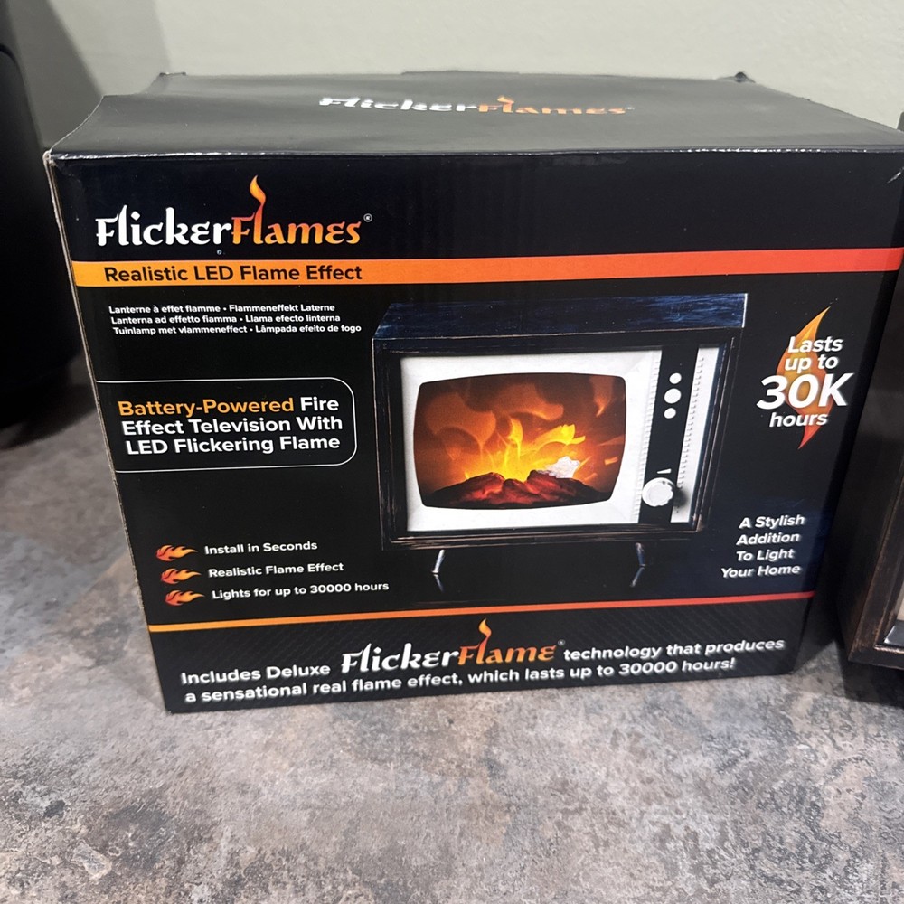 Decorative Realistic Fireplace Compact Retro Television Flicker Flames