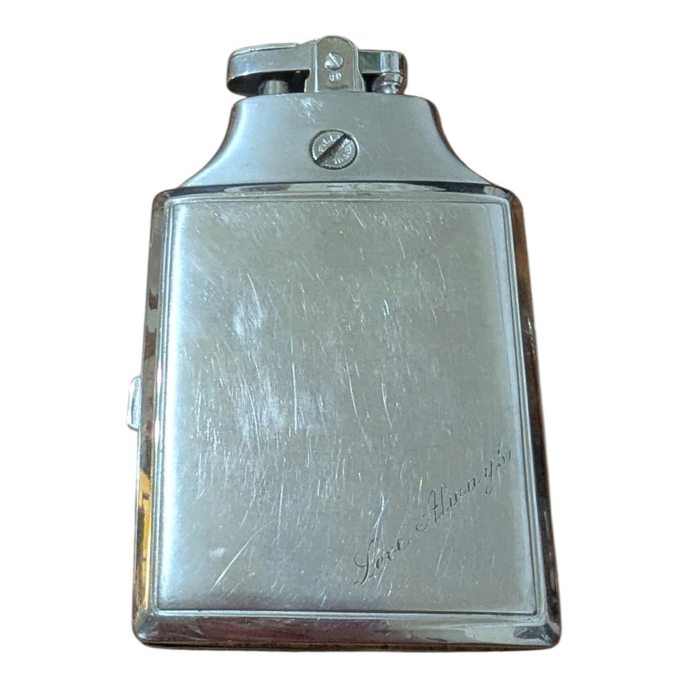 Lighter Cigarette Case Combo Vintage Art Deco Ronson Mastercase Monogram X