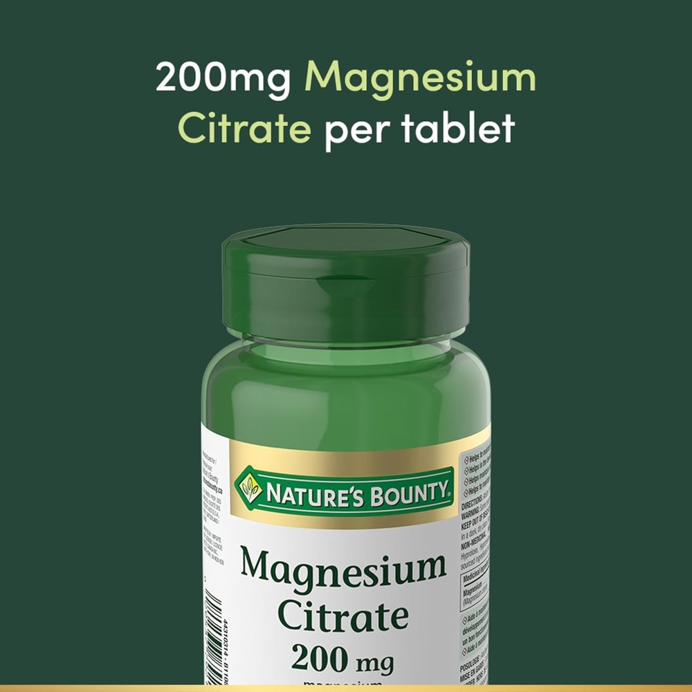 Nature's Bounty Magnesium Citrate 200 mg, 75 Tablets