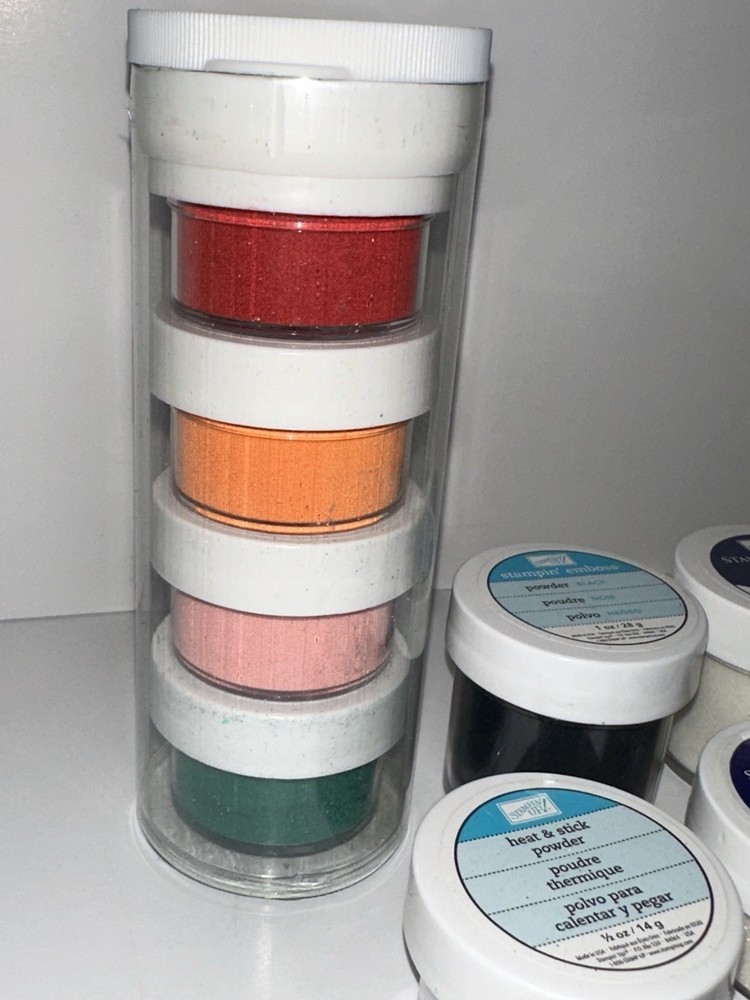 Stampin' Up! Embossing Powder Assorted Colors & Embossing Buddy Set