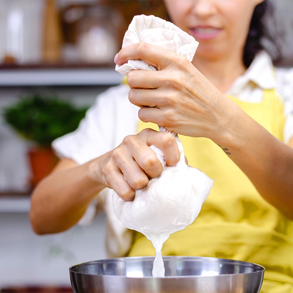 4 Pack Nut Milk Bag 12 x 8 Inch Strainer Reusable regular, White