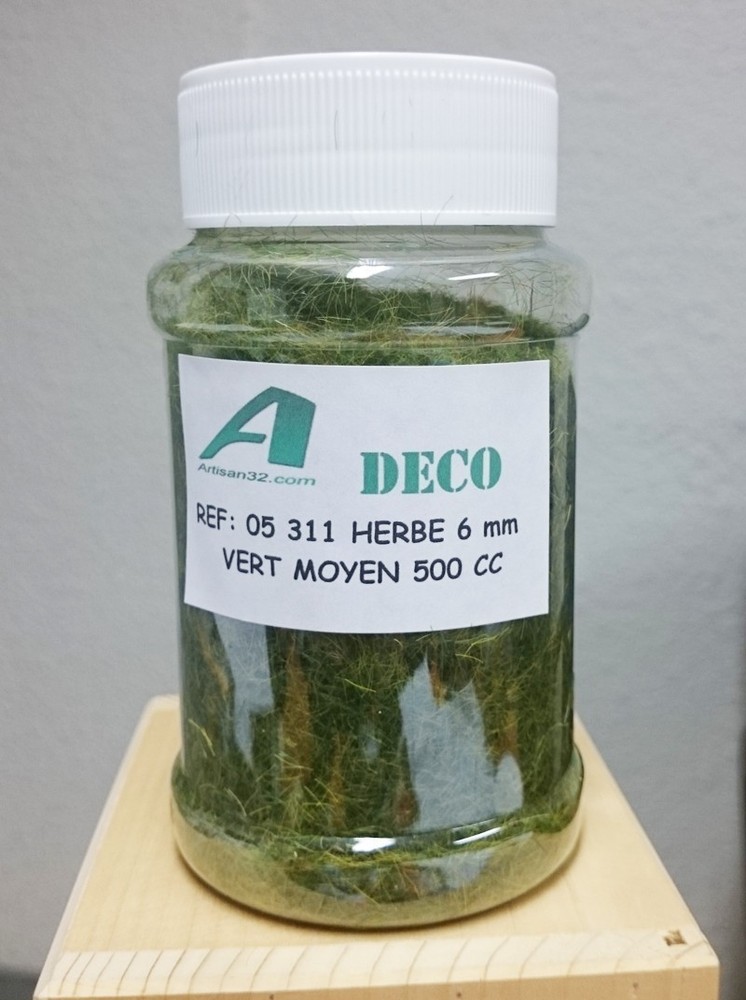 GRASS FLOCKING 6MM MEDIUM GREEN - Artisan32 - 05311