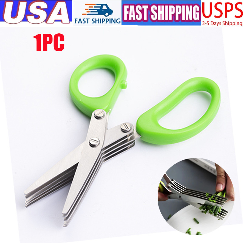 Multi - Layer Kitchen Scissors, Stainless Steel, Efficient Herb/Scallion Cutting