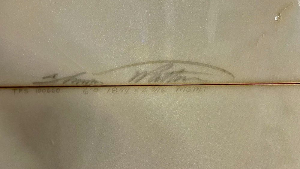 Autographed MGMT / T Patterson collaboration surfboard