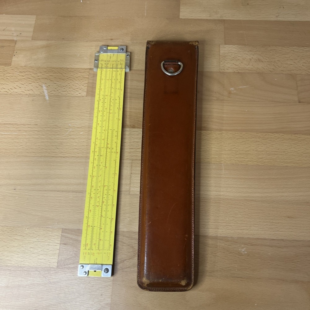 PICKETT Slide Rule w/ Leather Case
