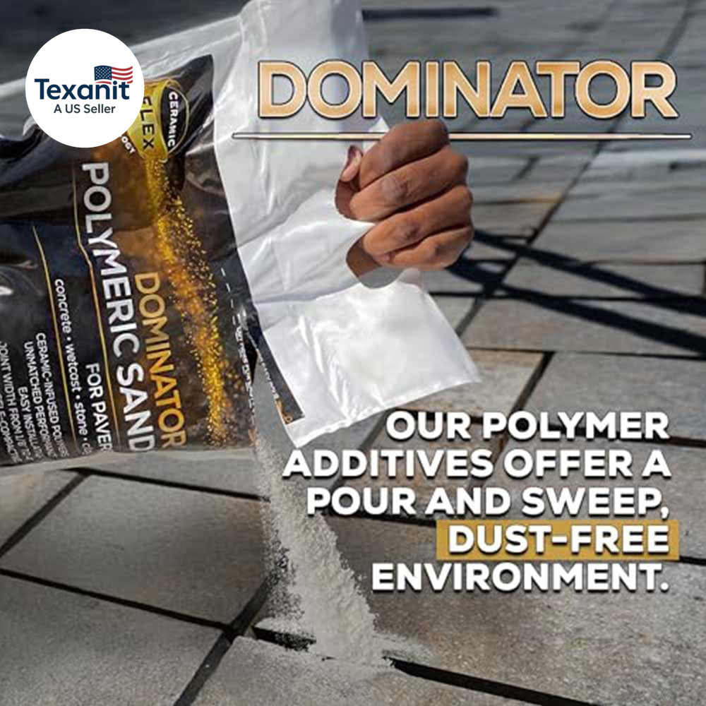 Polymeric Sand for Pavers, Titanium Gray, 40 Lbs - Revolutionary Ceramic Flex Te