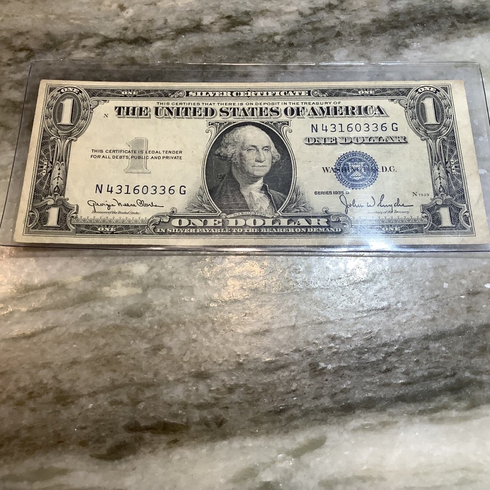 1935 E $1.00 Silver Certificate Error Note