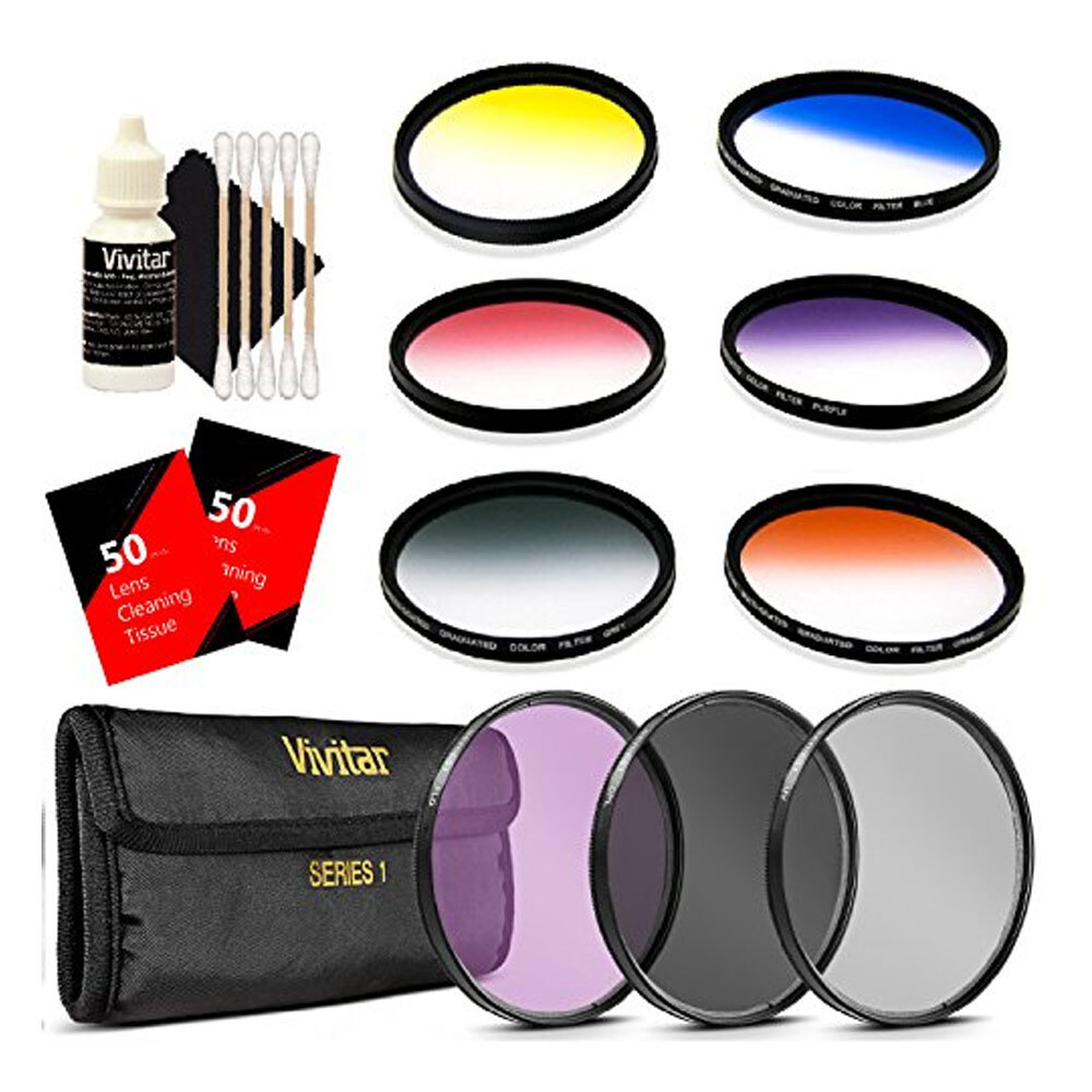 Vivitar 72mm Multi Coated Graduated Filter Kit with Top Accessory Kit