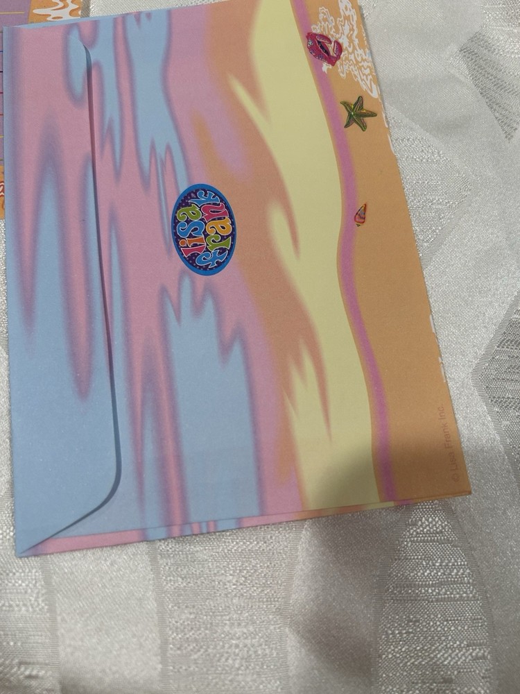 Vintage Lisa Frank Stationery Sheets + Envelope