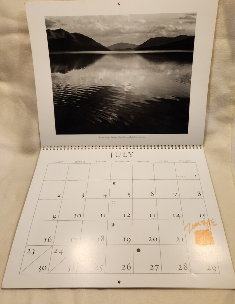 Ansel Adams 1995 Wall Calendar - Authorized Edition
