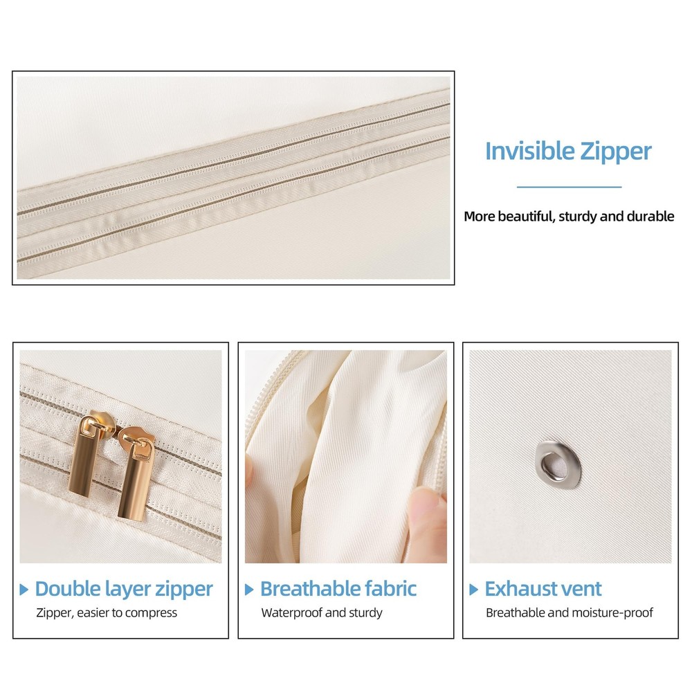 Ultra Space Saving Self Compression Organizer, Comforter Storage Bag for Clot...