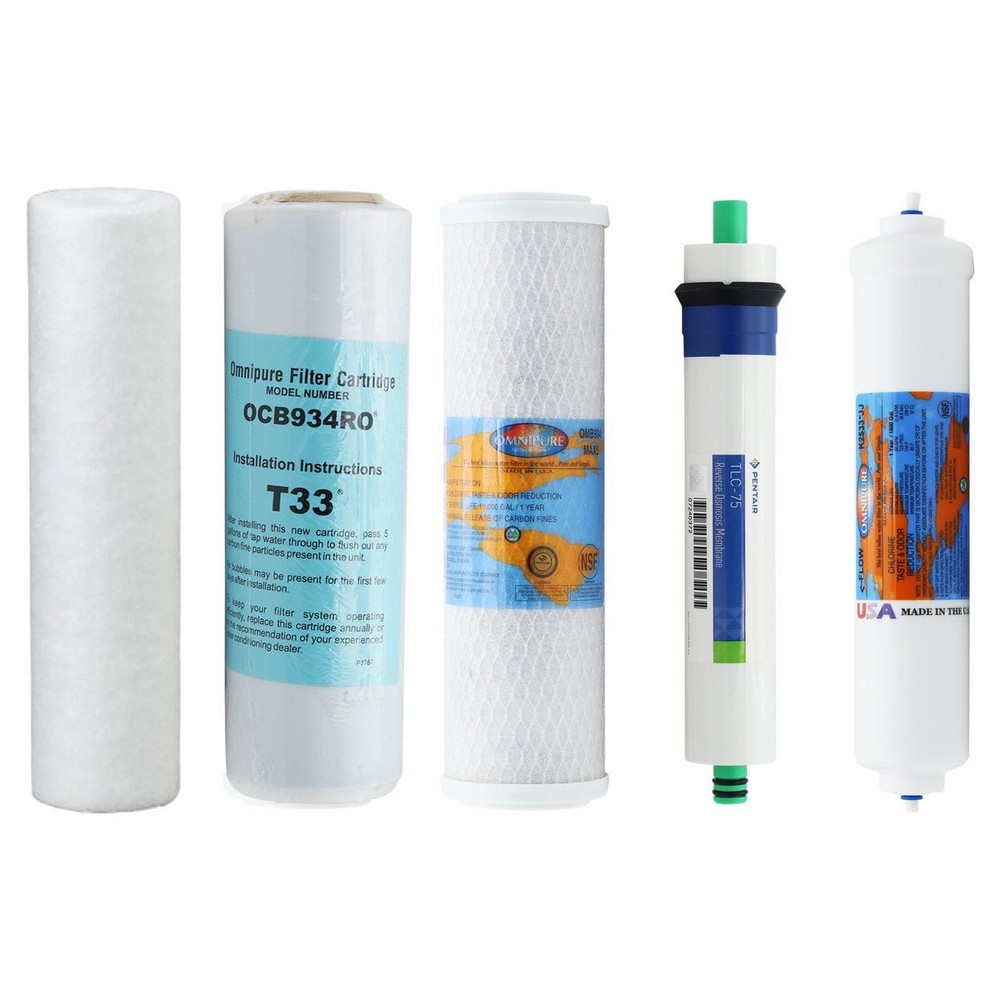 iSpring RCC7 Compatible RO Filter Kit with 75 GPD Membrane
