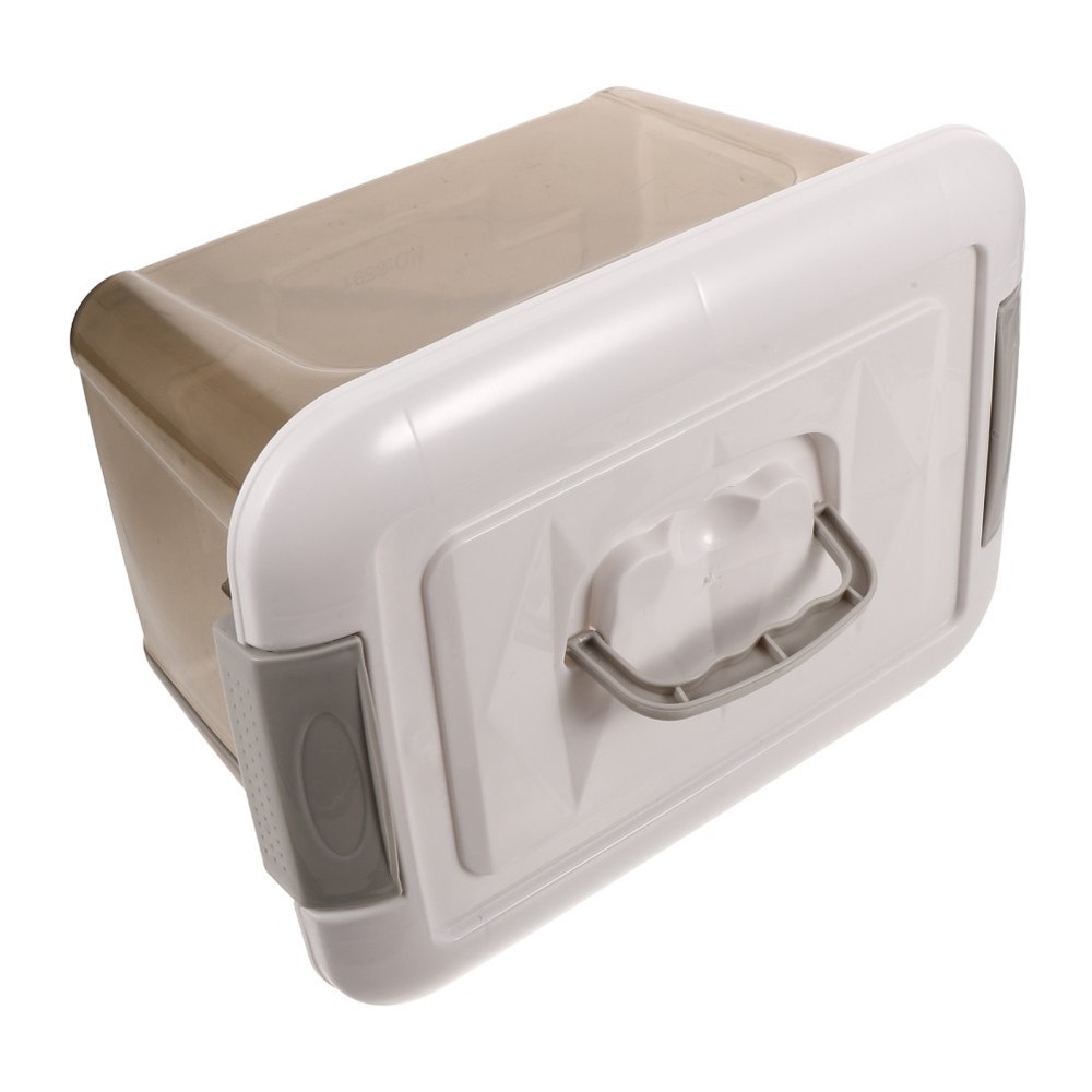Storage Containers with Lids Handle Compartment Box Small Trunk Organizer