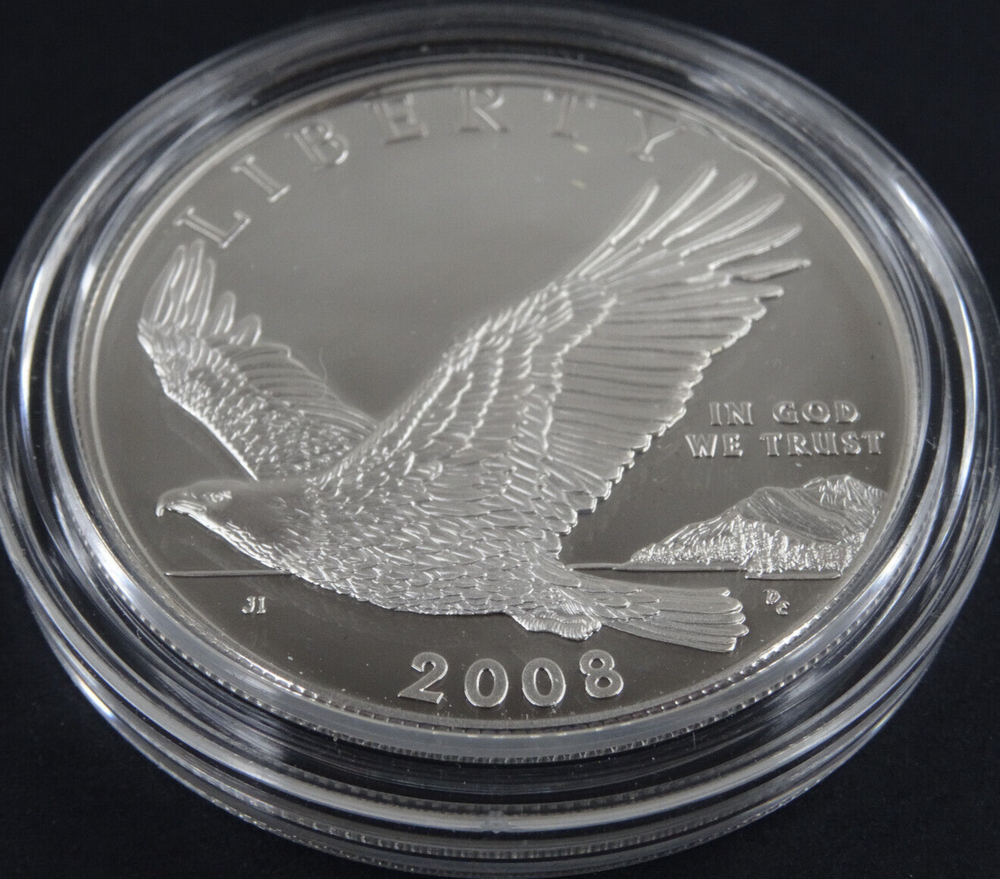 2008-P Bald Eagle Proof Silver Dollar US Mint Commemorative $1 Capsule Only