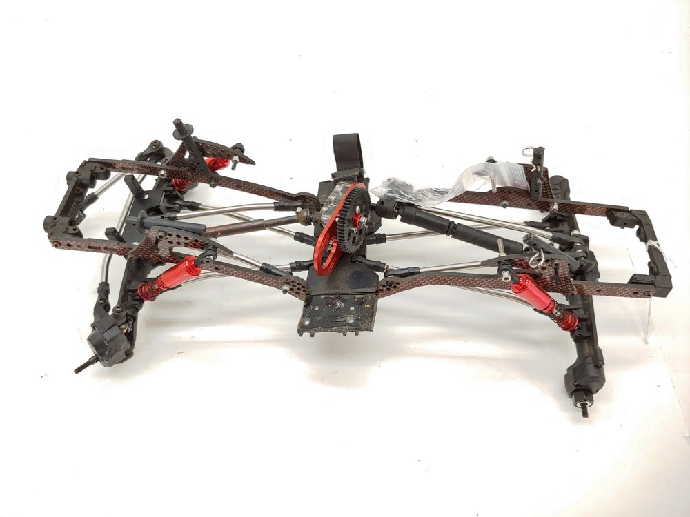 Custom Built Corrupt Carbon Works Low CG 1/10 4x4 Crawler Slider Chassis Roller