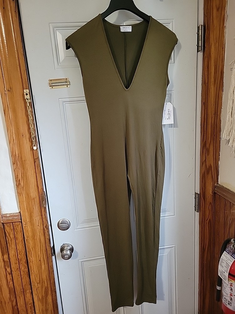 Olive Green Catsuit Large