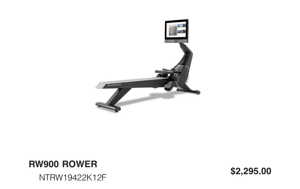 Nordic Track RW900 Rowing Machine Local Pickup Only