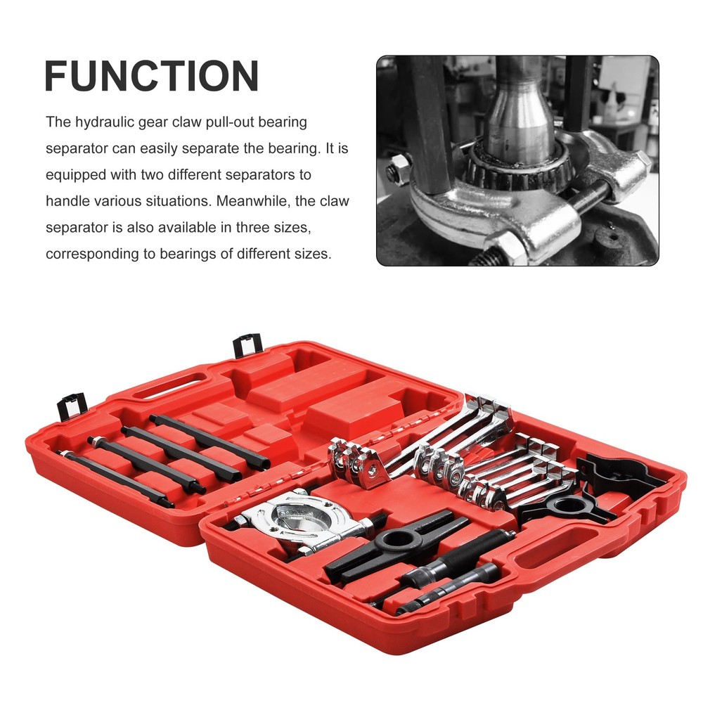 10 Ton Hydraulic Gear Jaw Pulling Bearing Separator Puller Set Kit