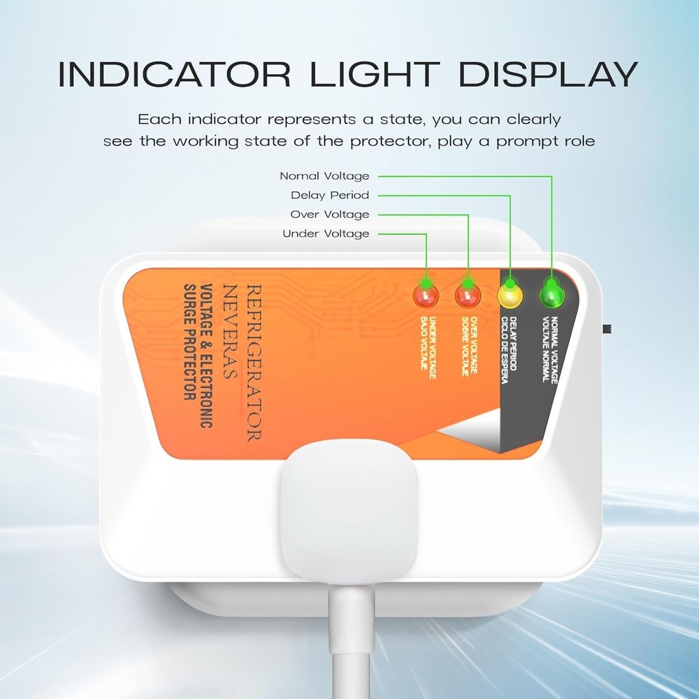 Adjustable Delay Voltage Surge Protector for Refrigerators & High-Power Devices