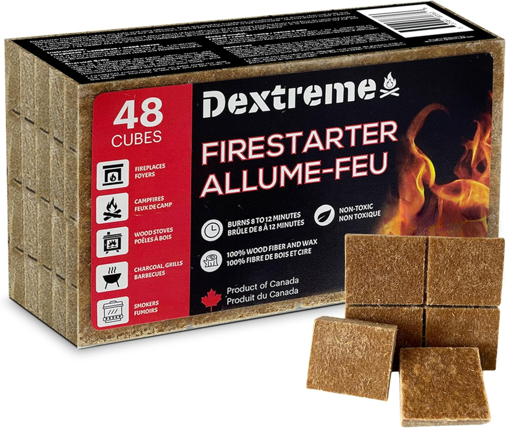 Fire Starter Cubes Pack 48 Natural Fire Starters Easy Ignite (48 Squares)